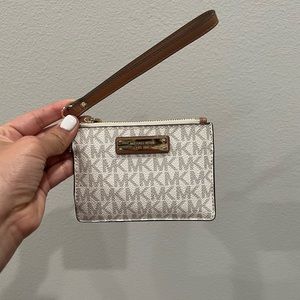 MK White Wristlet